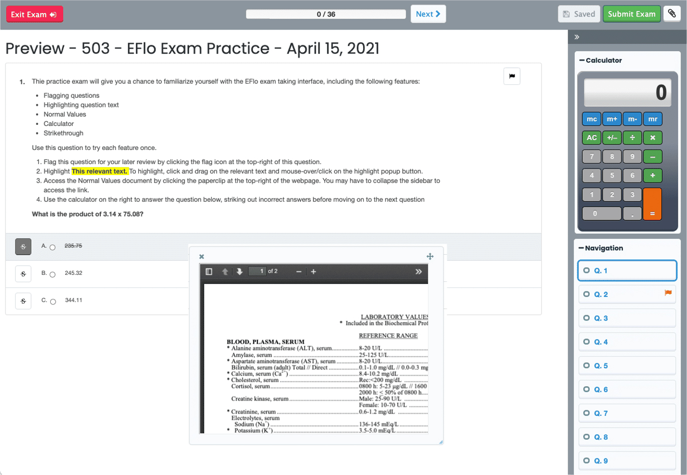 eflomd-knowledge-checks-exams-navigation-hotspot