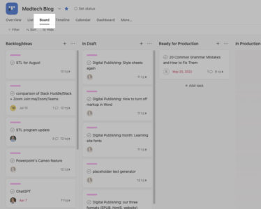 Use Asana for Ongoing Projects