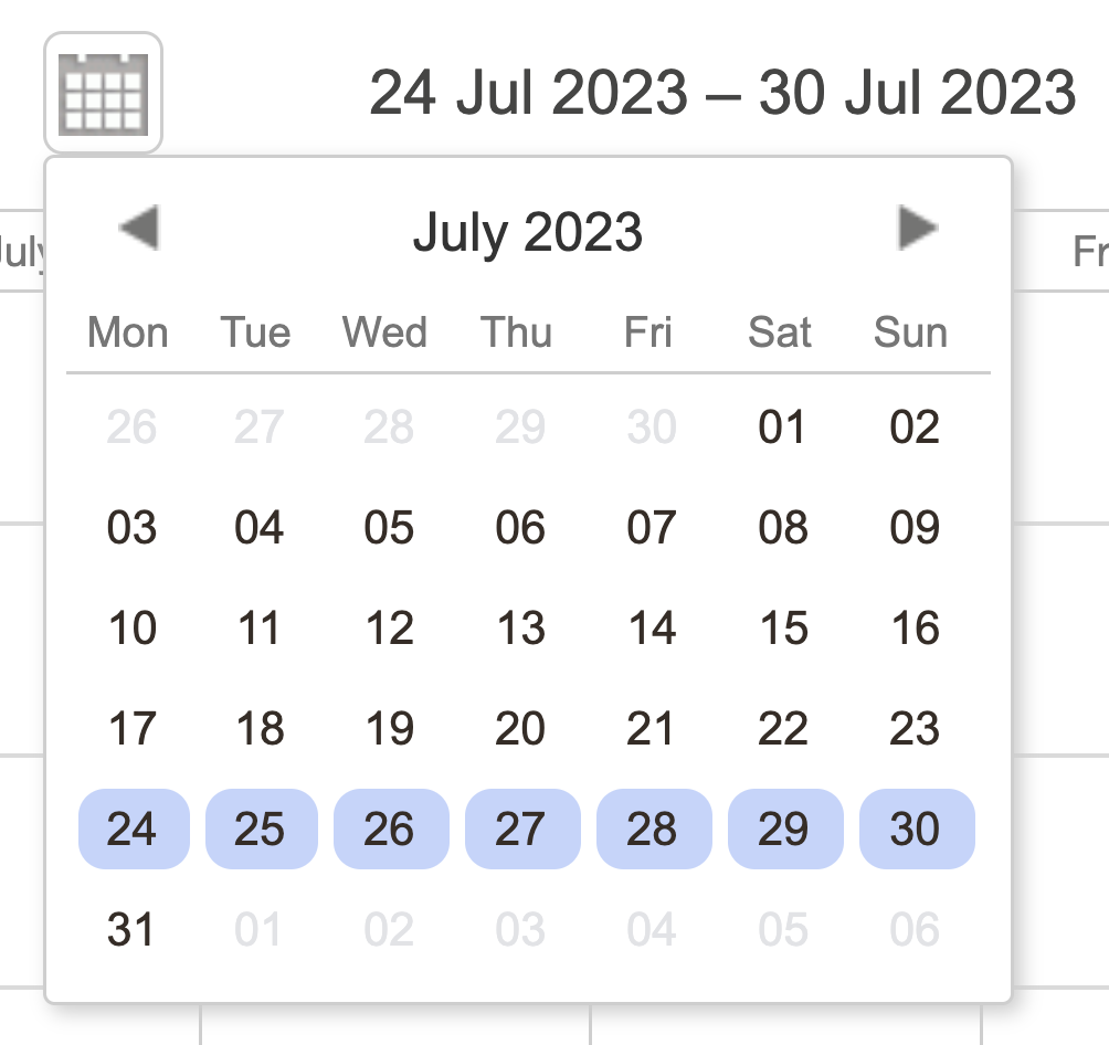 E.Flo MD calendar navigation tip