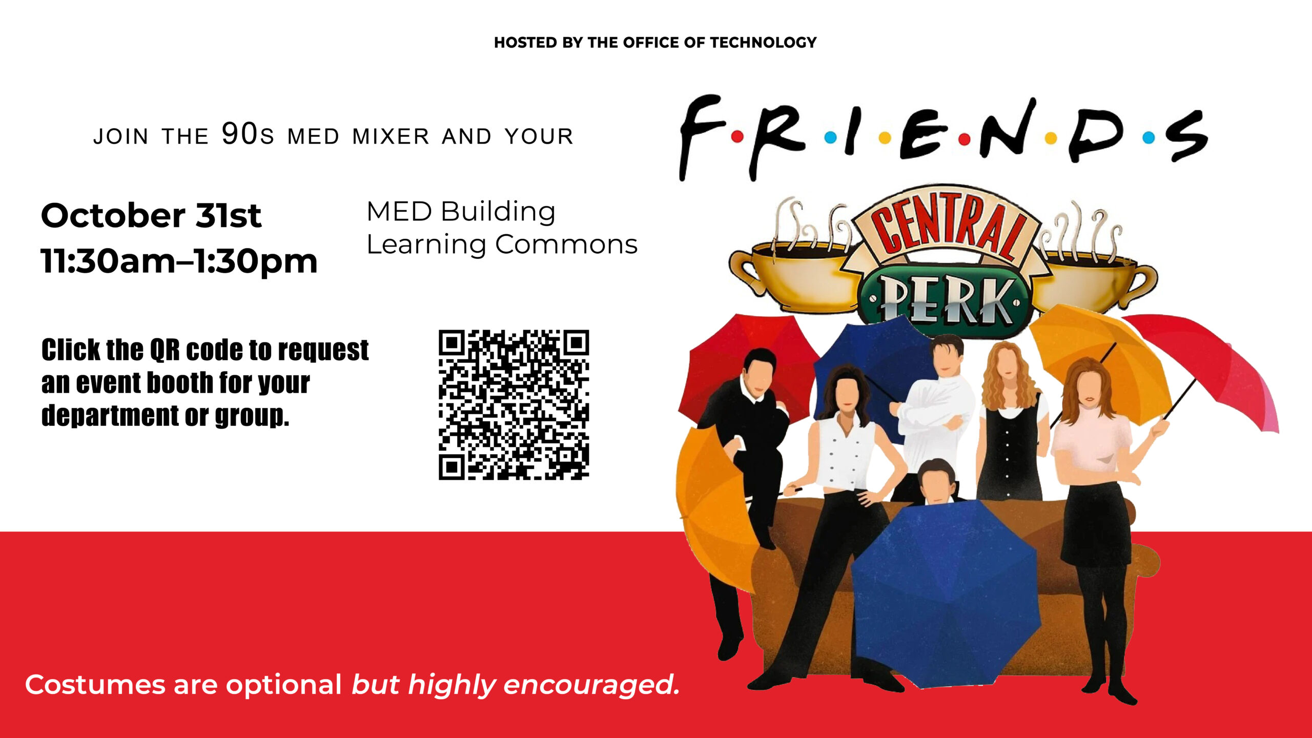 Join your friends at the MedMixer. Sign up for a booth QR code.