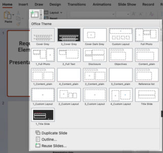 Highlight shows the Layout options once you tap the down arrow.