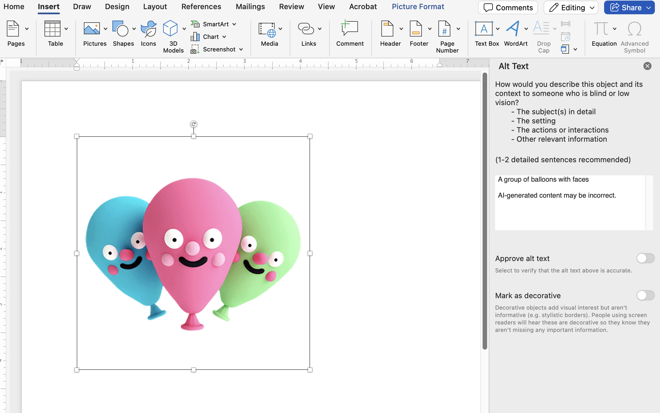 Hotspot shows how and where to add alt text.