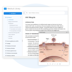 Example of UWorld's Medical Library.